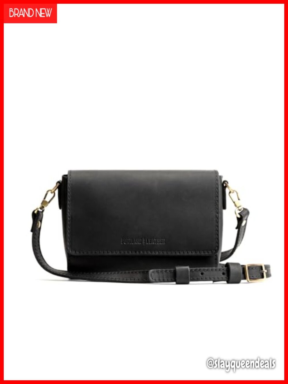 Full-Grain Leather Crossbody Bag for Women with Adjustable Strap
